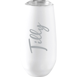 branded Rosa 170ml Vacuum Champagne Flute, from our range of promotional Reusable Coffee Cups - Metal
