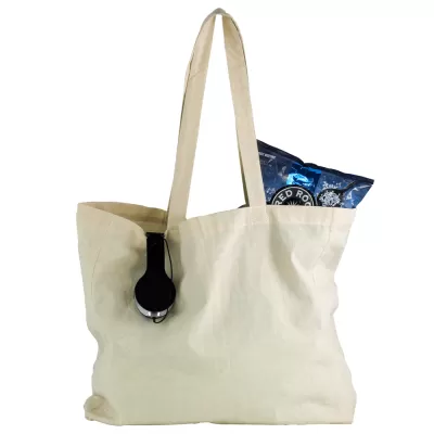 branded Natural Cotton Shopper Tote, from our range of promotional Cotton & Calico Tote Bags