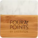 branded Marble and Bamboo Coaster, from our range of promotional Coasters