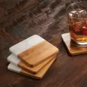 branded Marble and Bamboo Coaster, from our range of promotional Coasters