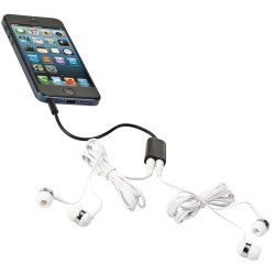 branded Sound Off Earbuds and Splitter, from our range of promotional Earbuds & Headphones