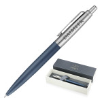branded Metal Pen Ballpoint Parker Jotter XL - Matte Blue CT, from our range of promotional Executive Pens
