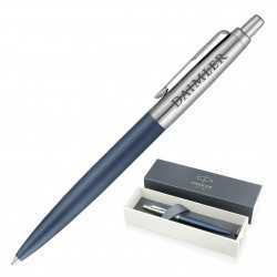 branded Metal Pen Ballpoint Parker Jotter XL - Matte Blue CT, from our range of promotional Executive Pens