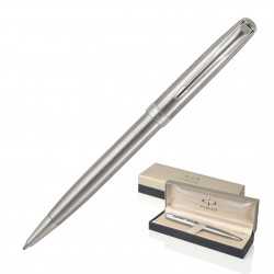 branded Metal Pen Ballpoint Parker Sonnet - Brushed Stainless CT, from our range of promotional Executive Pens