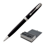 branded Metal Pen Ballpoint Parker Sonnet - Matte Black CT, from our range of promotional Executive Pens