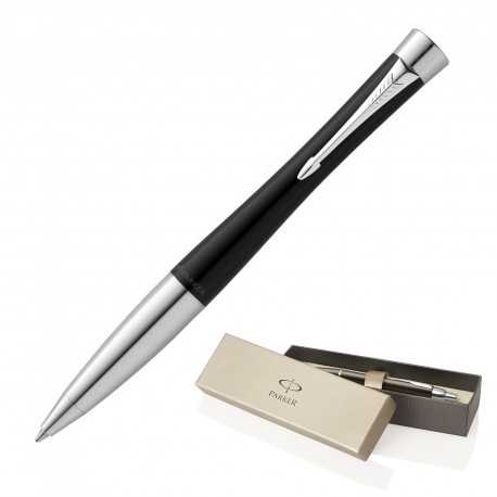 branded Metal Pen Ballpoint Parker Urban Classic Lacquer Black CT, from our range of promotional Executive Pens