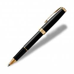 branded Metal Pen Rollerball Parker Sonnet - Lacquer Black GT, from our range of promotional Executive Pens