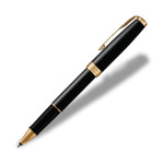 branded Metal Pen Rollerball Parker Sonnet - Lacquer Black GT, from our range of promotional Executive Pens