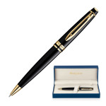 branded Metal Pen Ballpoint Waterman Expert - Lacquer Black GT, from our range of promotional Executive Pens