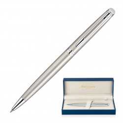 branded Metal Pen Ballpoint Waterman Hemisphere - Brushed Stainless CT, from our range of promotional Executive Pens