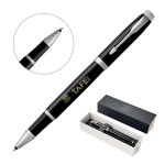 branded Metal Pen Rollerball Parker IM - Lacquer Black CT, from our range of promotional Executive Pens