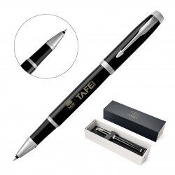 branded Metal Pen Rollerball Parker IM - Lacquer Black CT, from our range of promotional Executive Pens