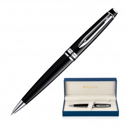 branded Metal Pen Ballpoint Waterman Expert - Chrome Lacquer Black CT, from our range of promotional Executive Pens