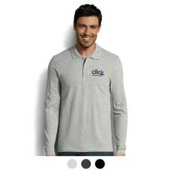branded SOLS Perfect Mens Long Sleeve Polo, from our range of promotional Men's Promotional Polo Shirts