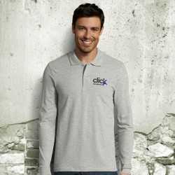 branded SOLS Perfect Mens Long Sleeve Polo, from our range of promotional Men's Promotional Polo Shirts