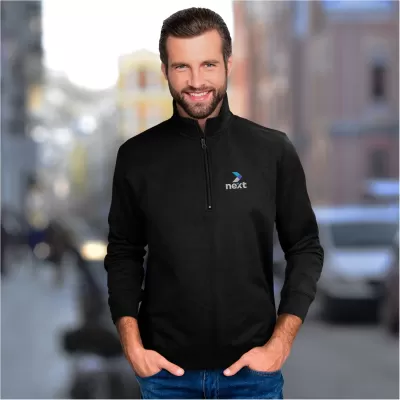 branded Camden Unisex Quarter Zip, from our range of promotional Jackets