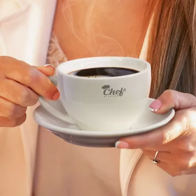 branded Chai Cup and Saucer - 230ml, from our range of promotional Coffee Mugs