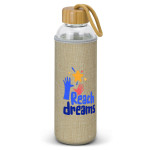 Drink Bottles - Glass  - Eden Glass Bottle - Natural Sleeve - 600ml