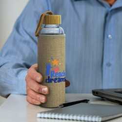 Drink Bottles - Glass - Eden Glass Bottle - Natural Sleeve - 600ml