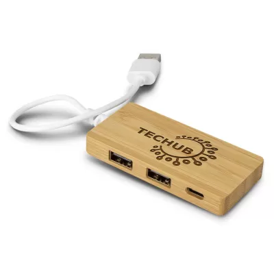 branded Bamboo USB Hub, from our range of promotional USB Accessories