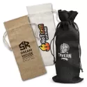 branded Jute Wine Drawstring Bag, from our range of promotional Drawstring Bags &amp; Back Sacks
