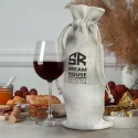 branded Jute Wine Drawstring Bag, from our range of promotional Drawstring Bags &amp; Back Sacks