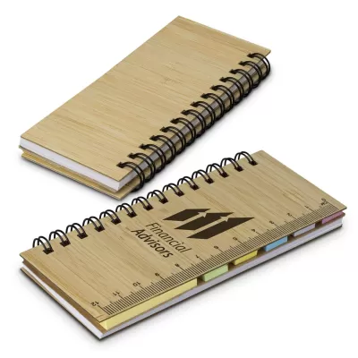 branded Bamboo Sticky Note Wallet, from our range of promotional Printed Post It Notes