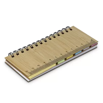 branded Bamboo Sticky Note Wallet, from our range of promotional Printed Post It Notes