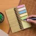 branded Bamboo Sticky Note Wallet, from our range of promotional Printed Post It Notes