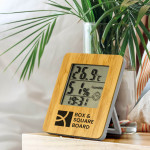 branded Bamboo Weather Station, from our range of promotional Desk &amp; Weather Station Clocks