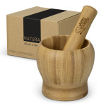 branded Bamboo Mortar and Pestle, from our range of promotional Homeware Products