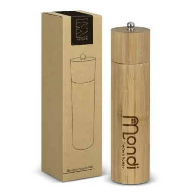 branded Bamboo Pepper Mill, from our range of promotional Homeware Products