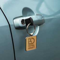 branded Santo Key Ring - Square, from our range of promotional Metal Keyrings
