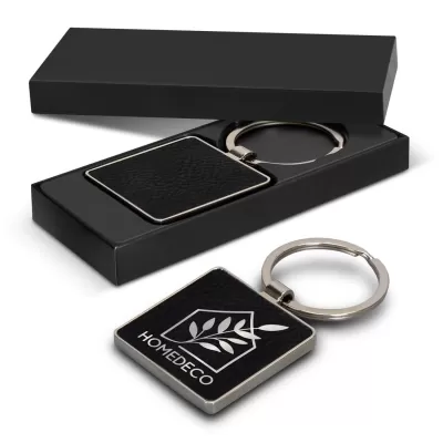 branded Capulet Key Ring - Square, from our range of promotional Metal Keyrings