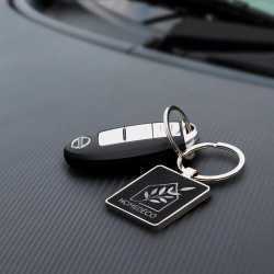 branded Capulet Key Ring - Square, from our range of promotional Metal Keyrings