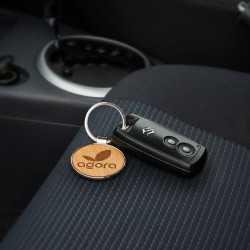 branded Santo Key Ring - Round, from our range of promotional Metal Keyrings