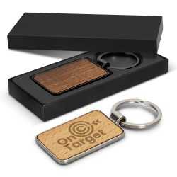 branded Santo Key Ring - Rectangle, from our range of promotional Metal Keyrings