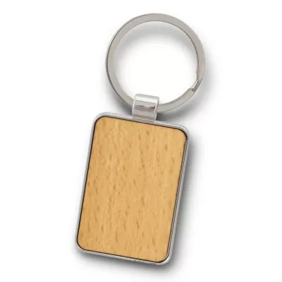 branded Santo Key Ring - Rectangle, from our range of promotional Metal Keyrings