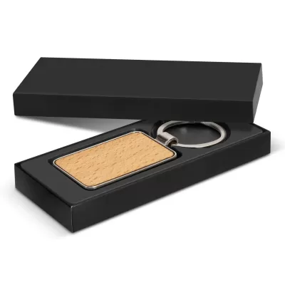 branded Santo Key Ring - Rectangle, from our range of promotional Metal Keyrings