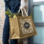 branded Torino Starch Jute Tote Bag, from our range of promotional Jute Shopping &amp; Tote Bags