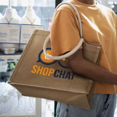 branded Modena Starch Jute Tote Bag, from our range of promotional Jute Shopping & Tote Bags