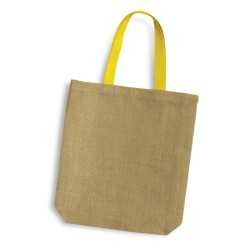 branded Thera Jute Tote Bag - Coloured Handles, from our range of promotional Jute Shopping & Tote Bags
