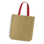 branded Thera Jute Tote Bag - Coloured Handles, from our range of promotional Jute Shopping &amp; Tote Bags