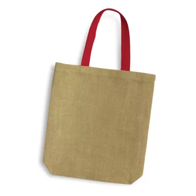 branded Thera Jute Tote Bag - Coloured Handles, from our range of promotional Jute Shopping & Tote Bags