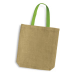 branded Thera Jute Tote Bag - Coloured Handles, from our range of promotional Jute Shopping &amp; Tote Bags