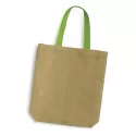 branded Thera Jute Tote Bag - Coloured Handles, from our range of promotional Jute Shopping &amp; Tote Bags