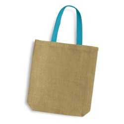 branded Thera Jute Tote Bag - Coloured Handles, from our range of promotional Jute Shopping & Tote Bags