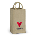 Wine Holders &amp; Carriers - Jute Four Bottle Wine Carrier
