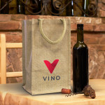 Wine Holders &amp; Carriers - Jute Four Bottle Wine Carrier