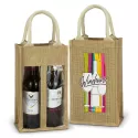 branded Serena Jute Double Wine Carrier, from our range of promotional Wine Holders &amp; Carriers